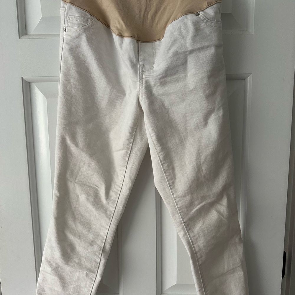 Women's White Maternity Jeans